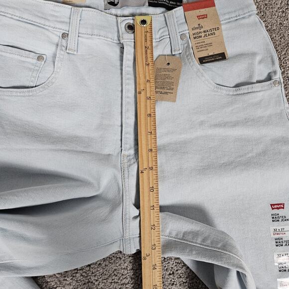 Levis Silvertab Jeans Womens 32x27 Blue High Waisted Mom Tapered Skater Indie - Picture 13 of 16